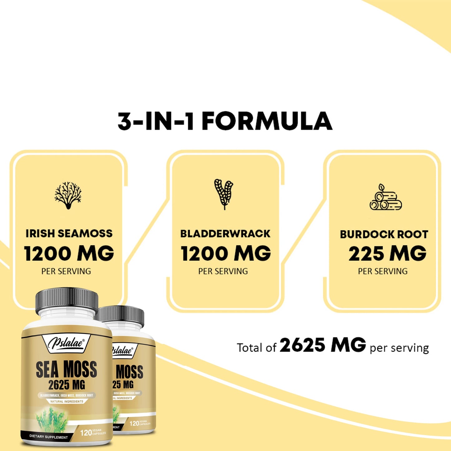 Sea Moss - Supports Joint and Heart Health, Improves Digestion, Boosts Immunity - 120 Capsules