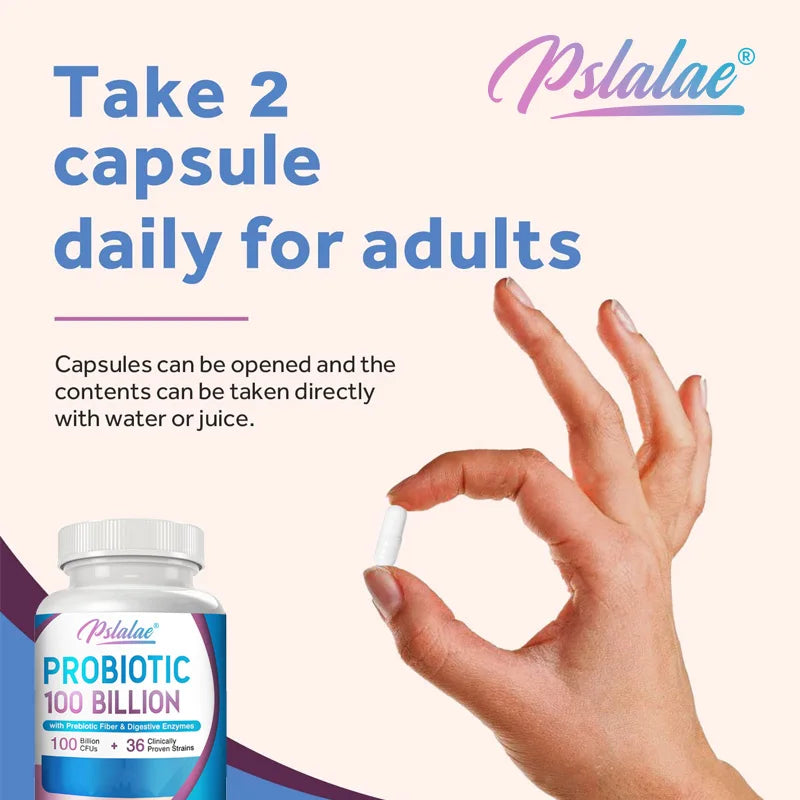 Probiotics 100 Billion - Supports Urinary Health, Promotes Digestive Regularity, and Balances Intestinal Bacteria - 120 Capsules