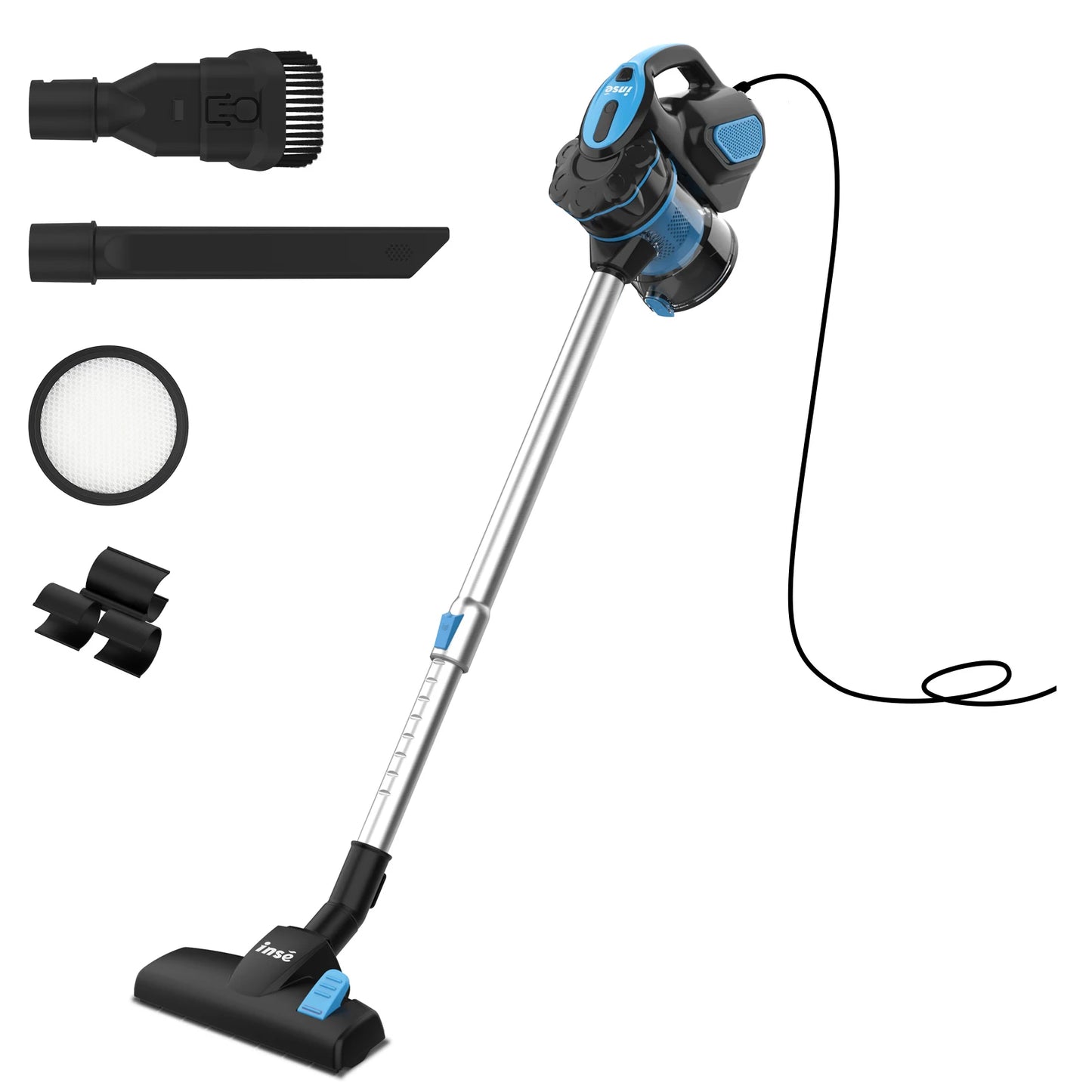 Vacuum Cleaner Corded INSE I5 18Kpa Powerful Suction 600W Motor Stick Handheld Vaccum Cleaner for Home Pet Hair Hard Floor