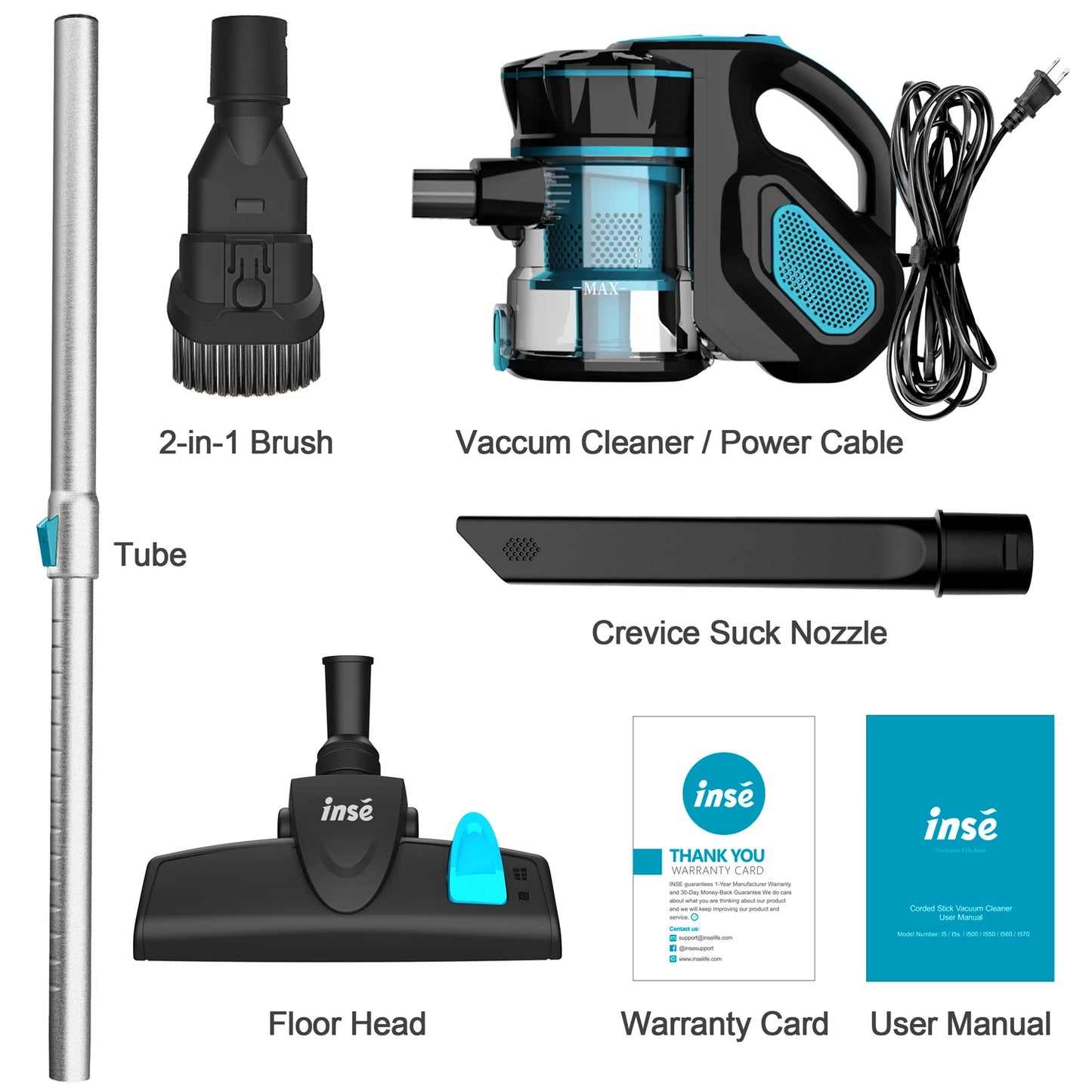 Vacuum Cleaner Corded 18Kpa Powerful Suction 600W Motor Handheld Vacuum Cleaner Multipurpose 3 in 1 Household Cleaning Appliance