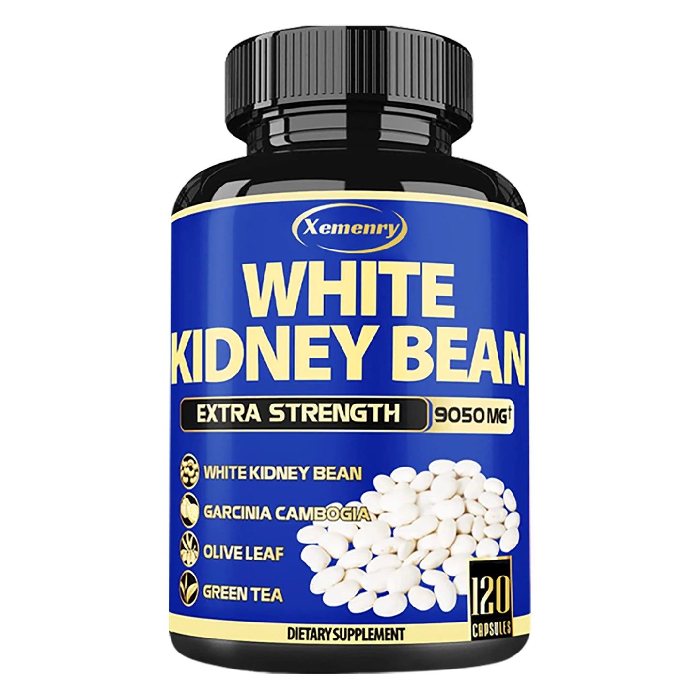 White Kidney Bean Capsules - Improve Appetite, Intestinal Health, Detoxification, Fat Burning, Metabolism - 120 Capsules