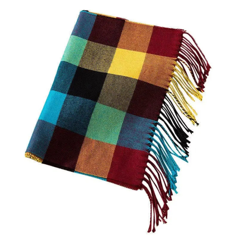 195*35cm Luxury Brand fashion classic lattice men soft shawl plaid scarves shawl UNISE wraps shawl neckerchief headband muffler