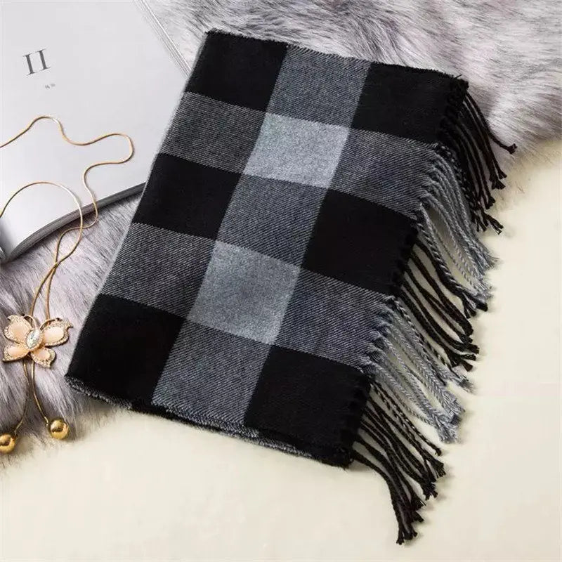 195*35cm Luxury Brand fashion classic lattice men soft shawl plaid scarves shawl UNISE wraps shawl neckerchief headband muffler