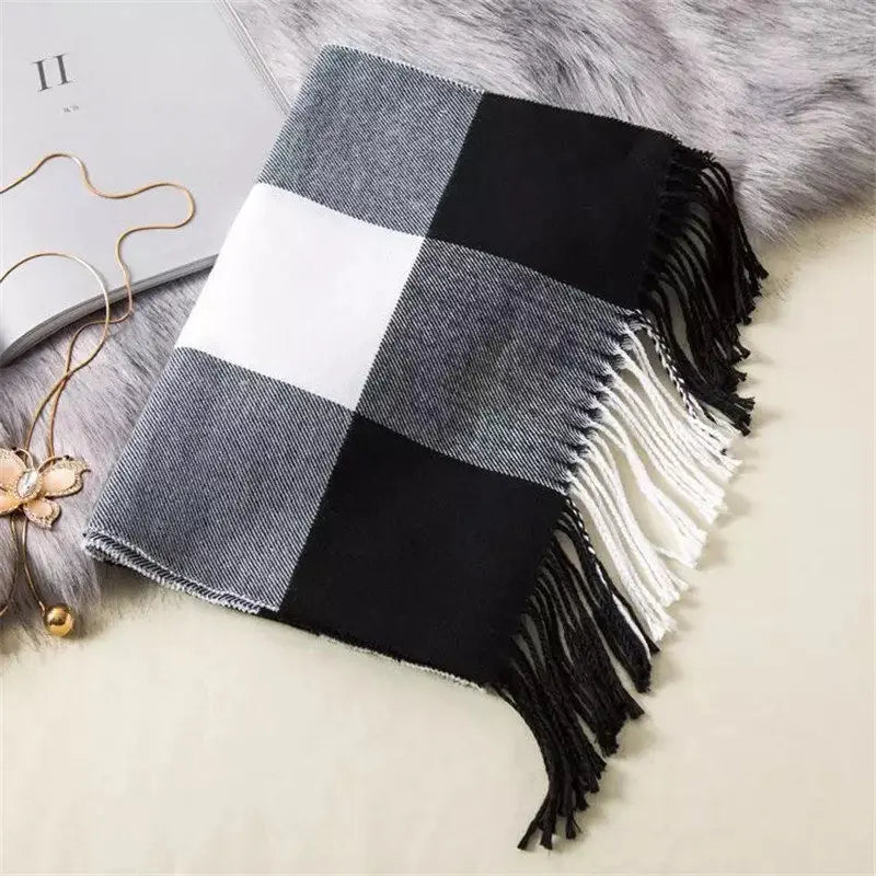 195*35cm Luxury Brand fashion classic lattice men soft shawl plaid scarves shawl UNISE wraps shawl neckerchief headband muffler