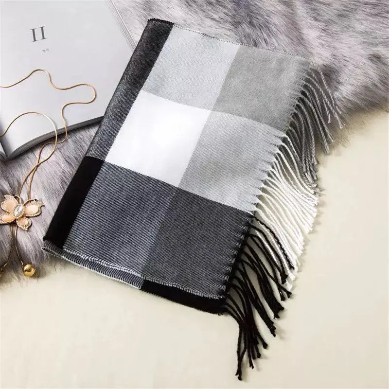 195*35cm Luxury Brand fashion classic lattice men soft shawl plaid scarves shawl UNISE wraps shawl neckerchief headband muffler