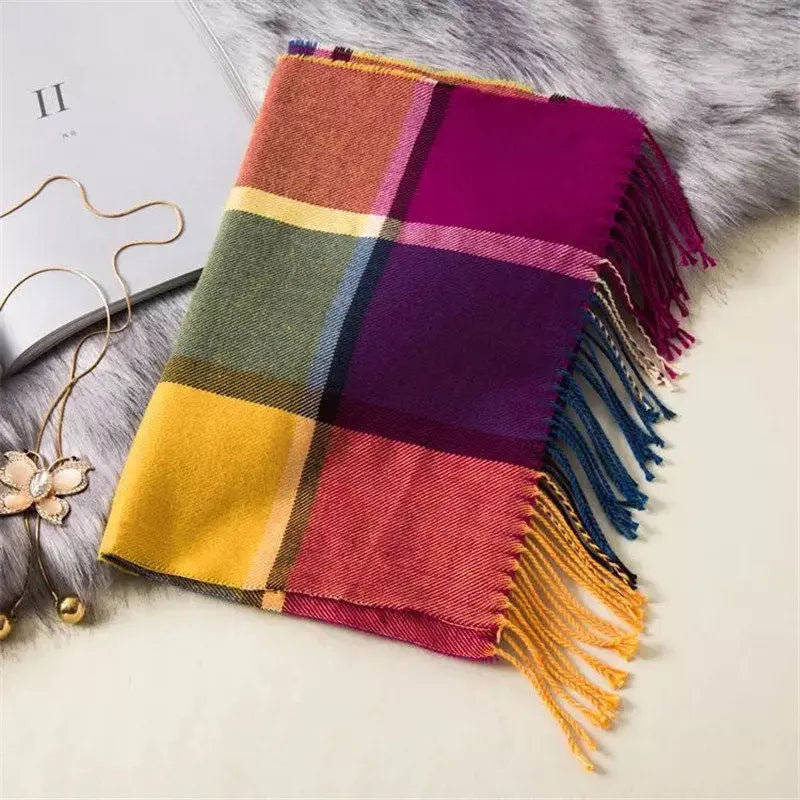 195*35cm Luxury Brand fashion classic lattice men soft shawl plaid scarves shawl UNISE wraps shawl neckerchief headband muffler