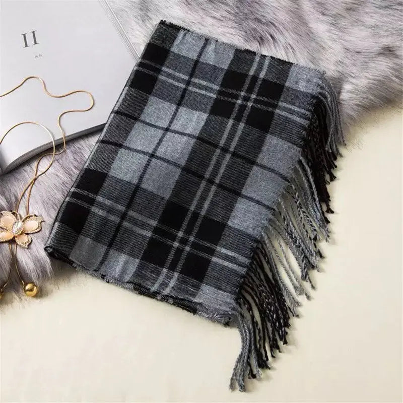 195*35cm Luxury Brand fashion classic lattice men soft shawl plaid scarves shawl UNISE wraps shawl neckerchief headband muffler