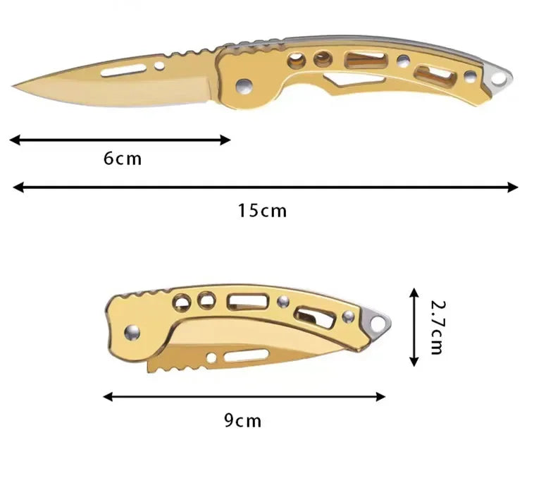 Stainless Steel Keychain Folding Knife Outdoor Carrying Knife Mirror Sharp Pocket Knife Fruit Knife Folding Knife Outdoor Tool