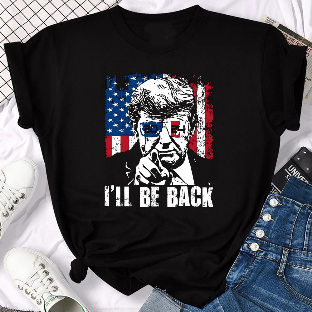 Make America Great Again top tees female Psychedelic anime streetwear top tees Grunge hip hop 80s Digital graphic streetwear