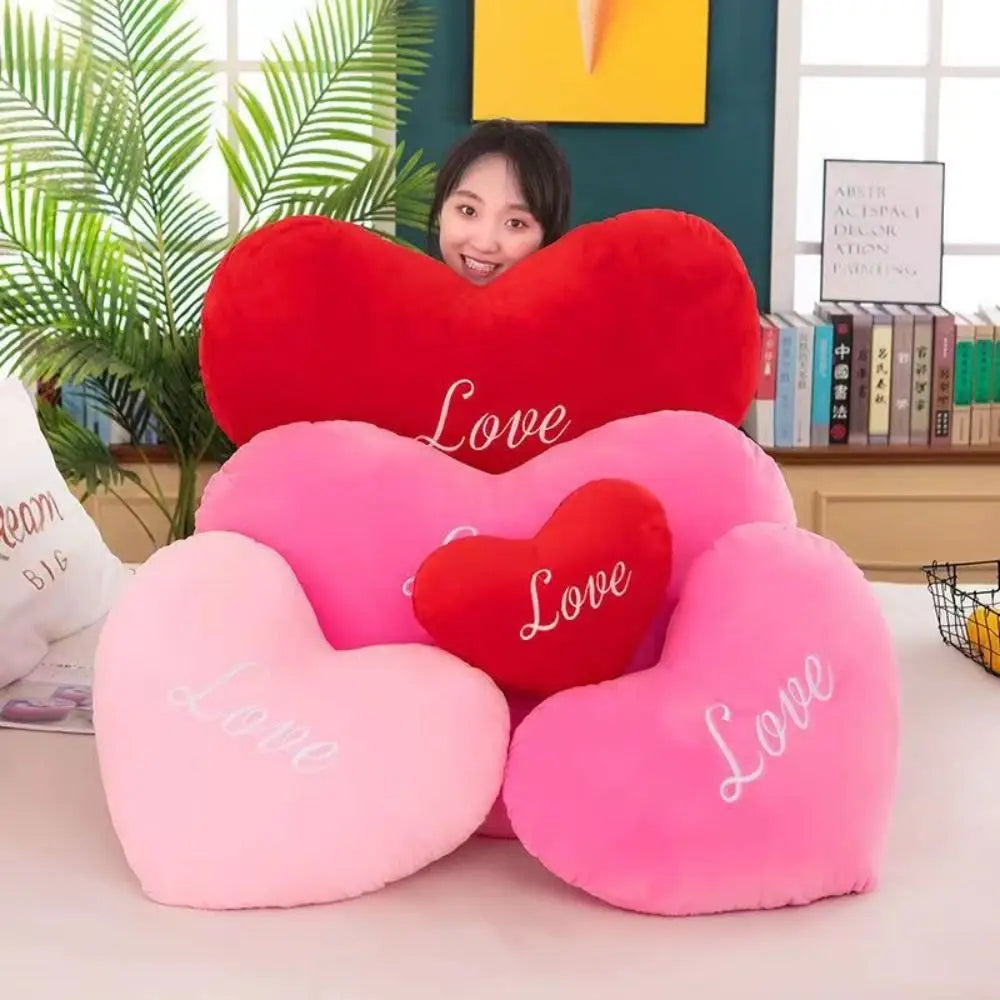 Soft Heart Plush Toys Soft Pillow PP Cotton Stuffed Pillow Kawaii Lovely Gift for Birthday Valentines Day Decorative Home Decor