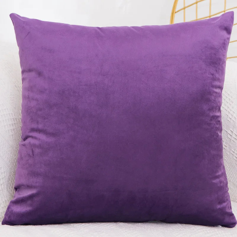 Velvet Throw Pillow Cover Decorative Square Cushion Case for Sofa Bedroom 40x40/45x45/50x50/30x50/55x55/60x60cm Pillowcase