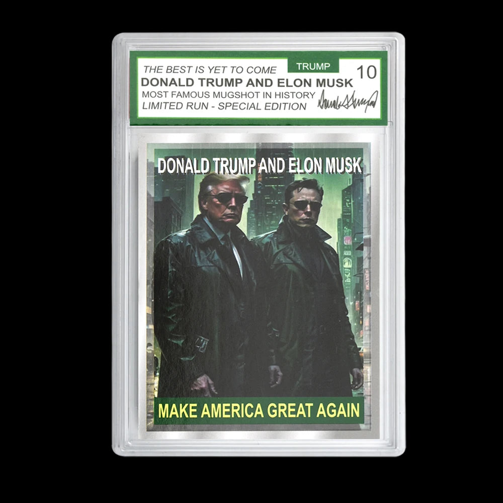 2024 Donald Trump and Elon Musk Paper Rating Card US President Make America Great Again Trading Card Collection Gift