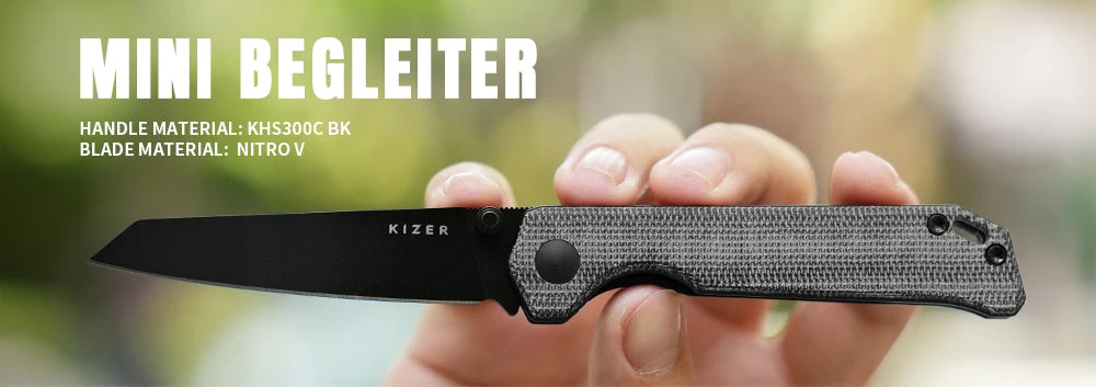 Kizer Pocket Knife Mini Begleiter V3458RA1 KHS300C BK Handle With Nitro V Blade Outdoor Travel EDC Tools Sharp Knife