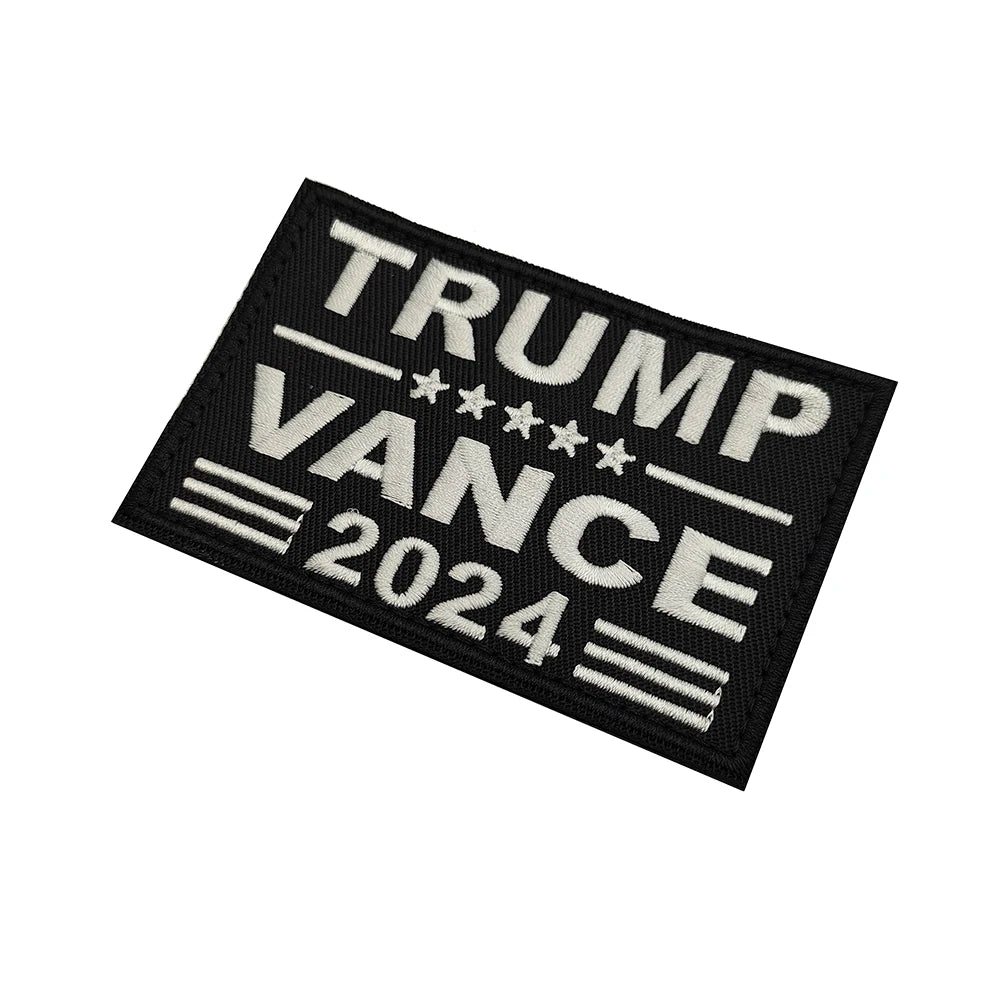 2024 TRUMP MAGA SAVE AMERICA AGAIN Embroidery Hook Loop MAKE AMERICA GREAT AGAIN Fasteners Patch Tactical Emblem