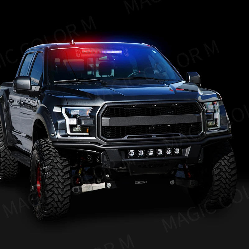 LED Strobe Police Lights For Auto Emergency Grill Warning Lamp 80 led Windshield Bar Traffic Advisor Flashlight Car Accessories