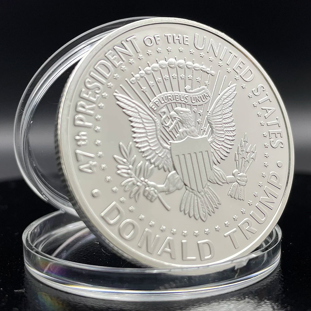 2025 Donald Trump Coin Collectibles 47th US President Challenge Coin MAGA Winning The Election Badge Trump Medal Souvenir