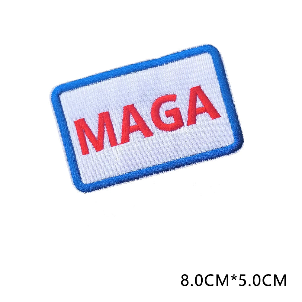 MAGA Emblem Clothing Accessories Badge Sticker Embroidered Embroidery Sticker Iron-on Patches