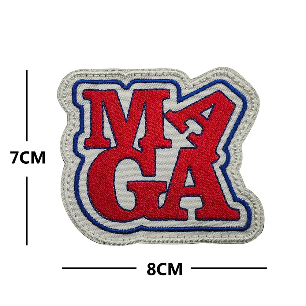 2024 TRUMP MAGA SAVE AMERICA AGAIN Embroidery Hook Loop MAKE AMERICA GREAT AGAIN Fasteners Patch Tactical Emblem