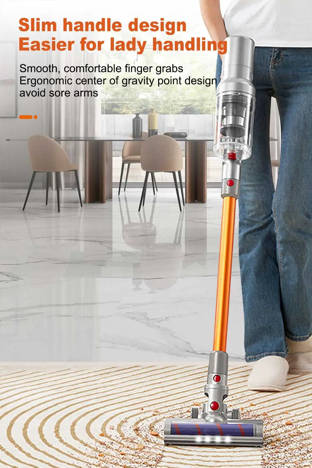 Wireless Handheld Vacuum Cleaner VC205,27000PA Suction,Smart Dust Sensor,Touch Screen,Portable Stick Cordless Vacuum for Home