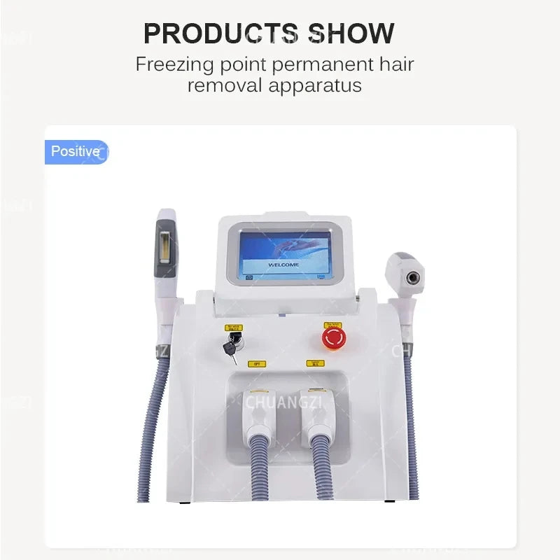 Professional IPL+ OPT Epilator Laser Painless Hair Removal Machine E-Light Skin Whitening Fast Depilation Permanent Device