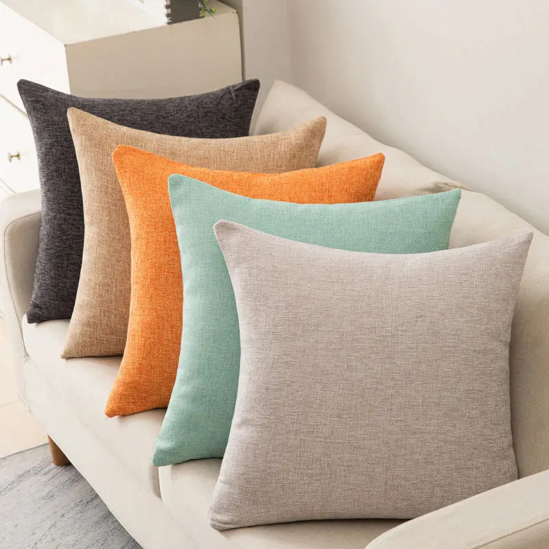 Cushion sofa cushion color cushion living room modern simple cushion cover (Without Core)