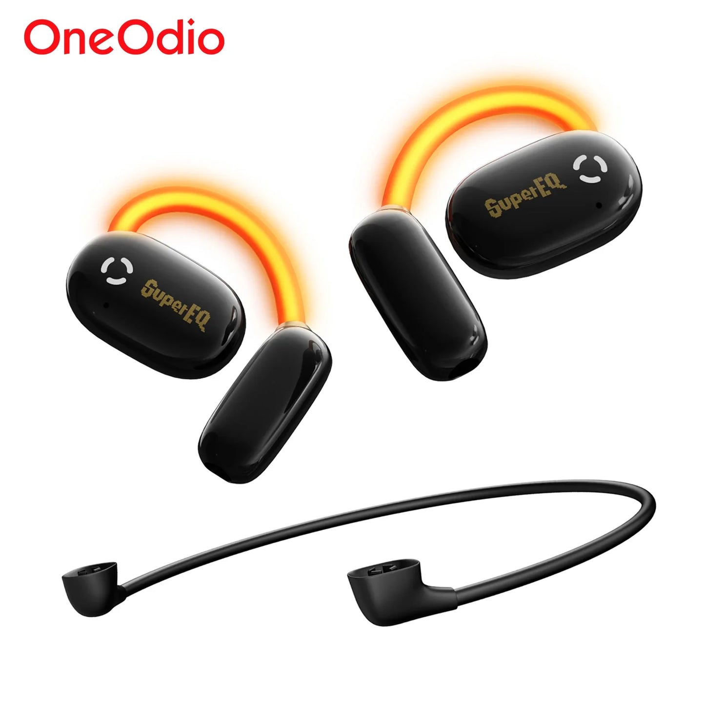 Oneodio SuperEQ D72 Open-Ear Earphones Wireless Bluetooth 5.4 Neckband Headphones IPX4 Air Conduction Sports Earbuds APP Control