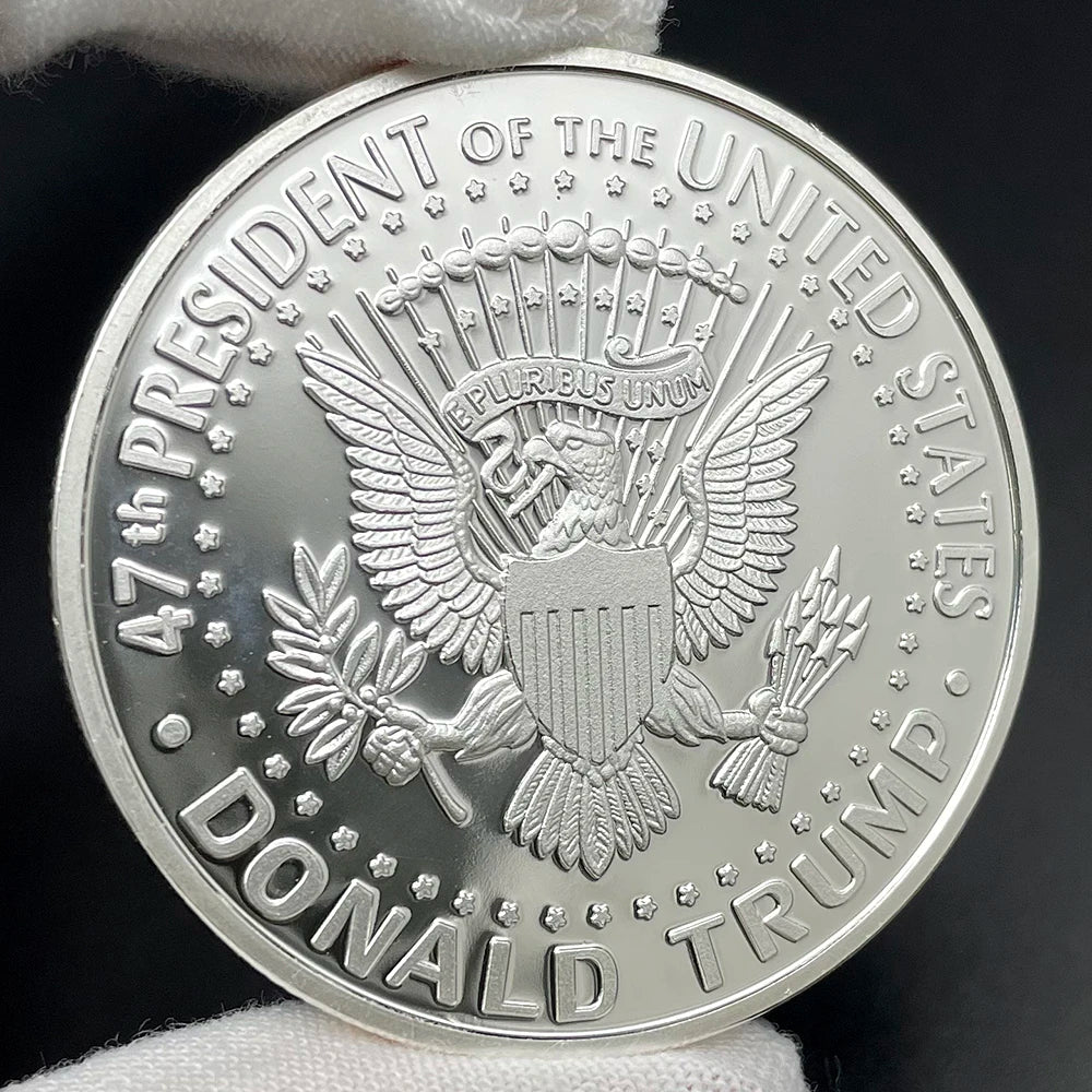 2025 Donald Trump Coin Collectibles 47th US President Challenge Coin MAGA Winning The Election Badge Trump Medal Souvenir