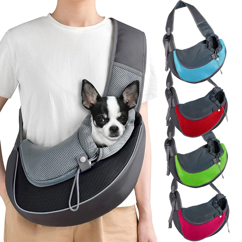 Pet Cat Dog Carrier Backpack Travel Tote Shoulder Bags Mesh Sling Carry Pack Pet Carrying Supplies Crossbody Shoulder Bag