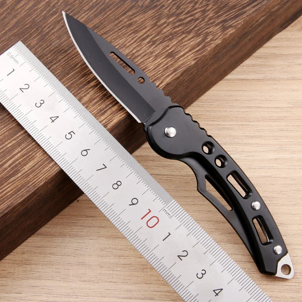 Stainless Steel Keychain Folding Knife Outdoor Carrying Knife Mirror Sharp Pocket Knife Fruit Knife Folding Knife Outdoor Tool