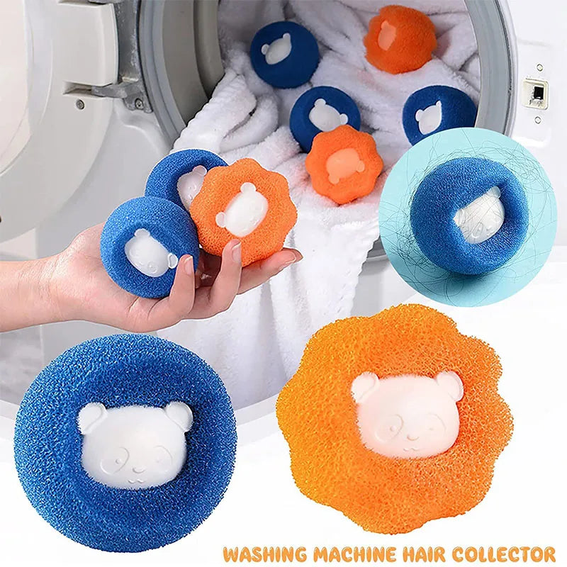 Pet Hair Remover Reusable Ball Wool Sticker Cat Hair Remover Pet Fur Lint Catcher Cleaning Tools Laundry Washing Machine Filter