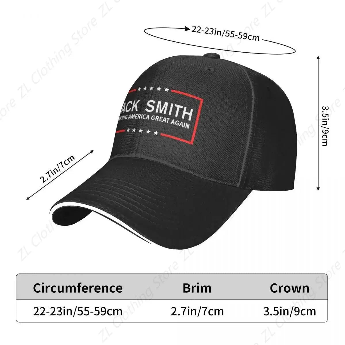 Jack Smith Making America Great Again Baseball Cap Luxury Brand Military Cap Man Golf Baseball For Men Women's