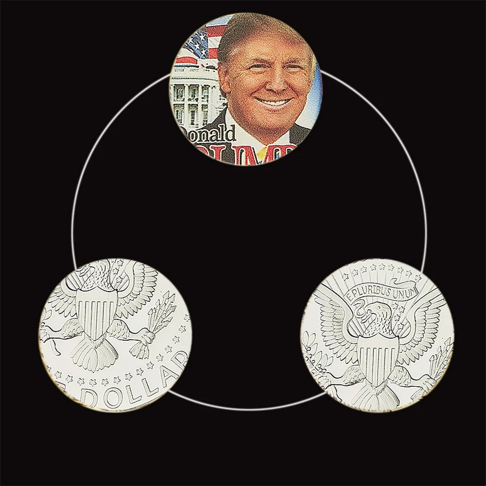 USA 45th President Donald Trump 1OZ Silver Value Collectible Symbol Coin W/ Capsule Display