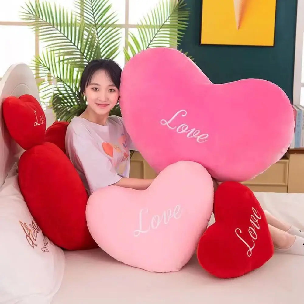 Soft Heart Plush Toys Soft Pillow PP Cotton Stuffed Pillow Kawaii Lovely Gift for Birthday Valentines Day Decorative Home Decor