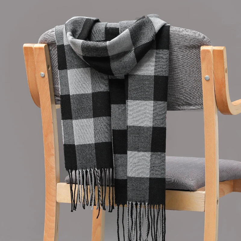 195*35cm Luxury Brand fashion classic lattice men soft shawl plaid scarves shawl UNISE wraps shawl neckerchief headband muffler