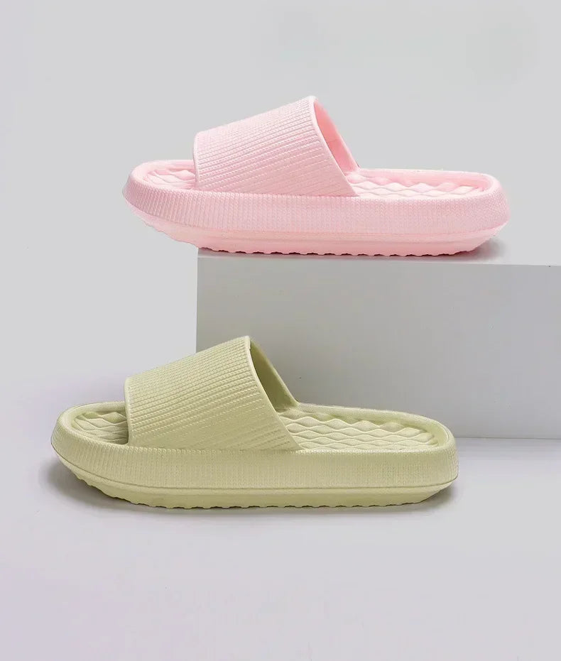 Women's Thick Platform Cloud Slippers EVA Soft Sole Pillow Slides Summer Beach Flip Flops Women Non Slip Bathroom Home Slippers