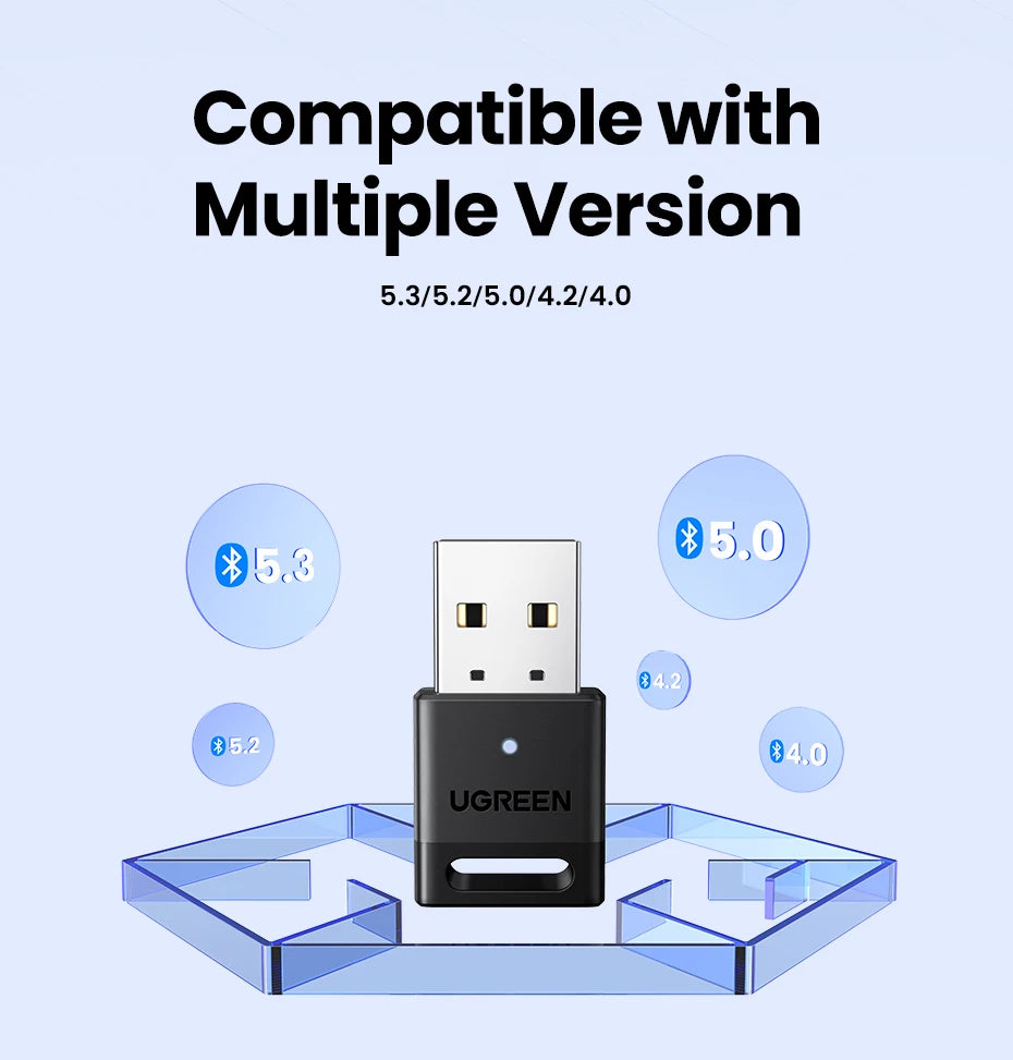 USB Bluetooth Adapter Bluetooth Dongle 5.4 Adapter for PC Bluetooth Receiver & Transmitter for Bluetooth Keyboard/Mouse