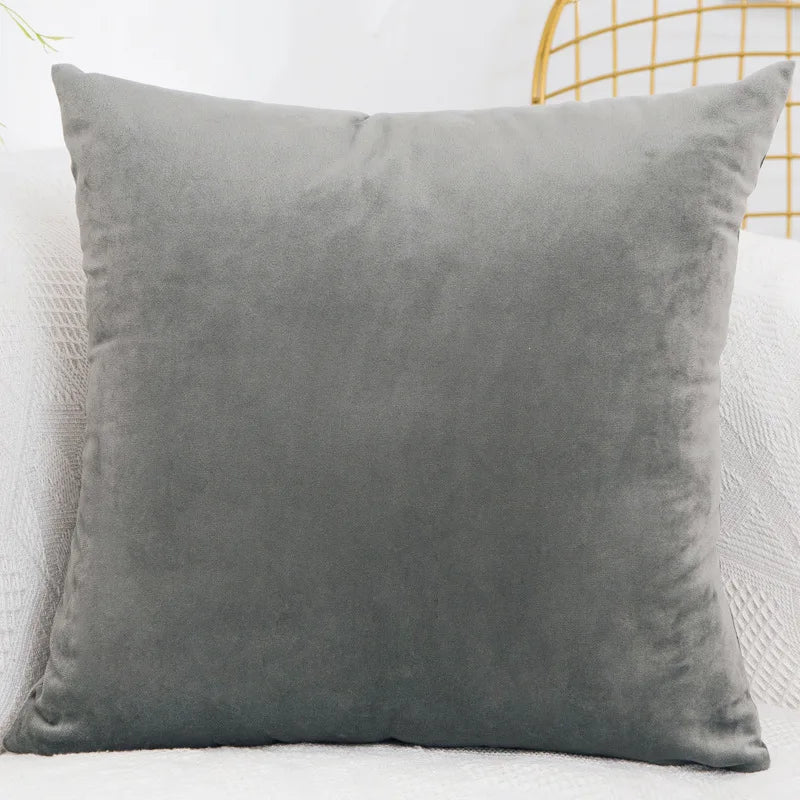 Velvet Throw Pillow Cover Decorative Square Cushion Case for Sofa Bedroom 40x40/45x45/50x50/30x50/55x55/60x60cm Pillowcase