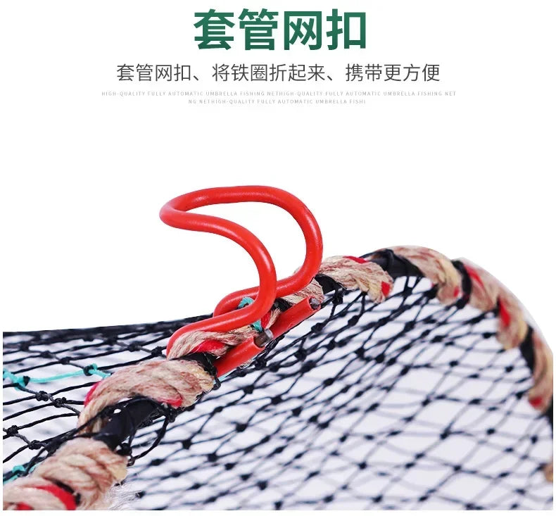 Telescopic Folding Fishing Net Shrimp Fish Trap Carp Large Creel Feeder Crab Catchers Surfcasting Accessories Casting Network