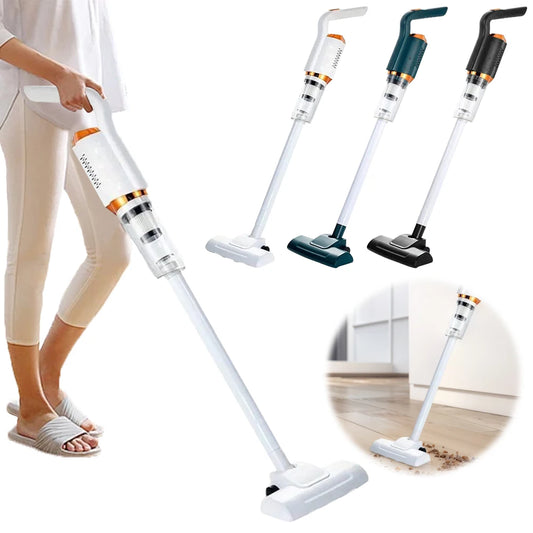 Large Suction Vacuum Cleaner Handheld Wireless Vacuum Cleaner USB Rechargeable 2000mAh Mopping Machine 120W for Home and Car Use