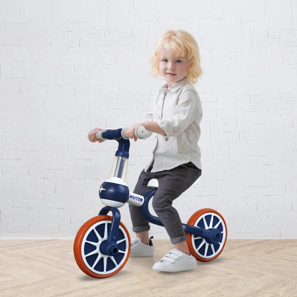 4 Wheels Toddler Tricycle Riding Toy for Age 1/2/3/4 Years Old Boy&Girl Gift Baby Balance Training Bike Kids Balance Riding Bike