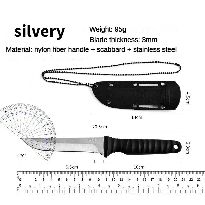 EDC Outdoor Self-Defense Knife, Outdoor High Hardness Life-Saving Knife, Camping Climbing Stainless Steel Knife edc knife