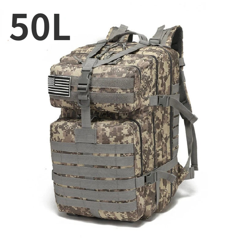 30L/50L 1000D Nylon Waterproof Backpack Outdoor Rucksacks Tactical Sports Camping Hiking Trekking Fishing Hunting Bag