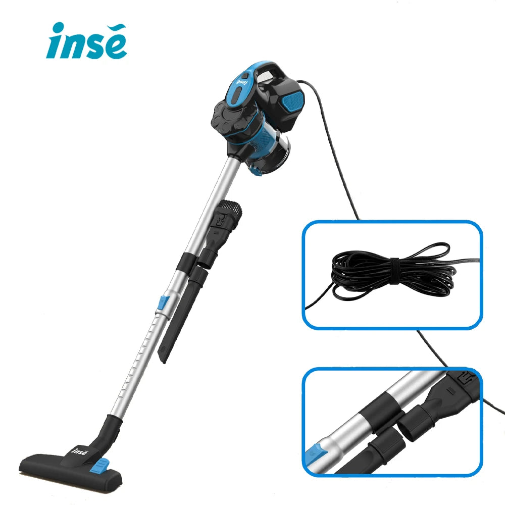 Wired Vacuum Cleaner INSE I5 Handheld Stick Vacuum with18Kpa 600W Powerful Suction Bagless Vacuum for Household Cleaning