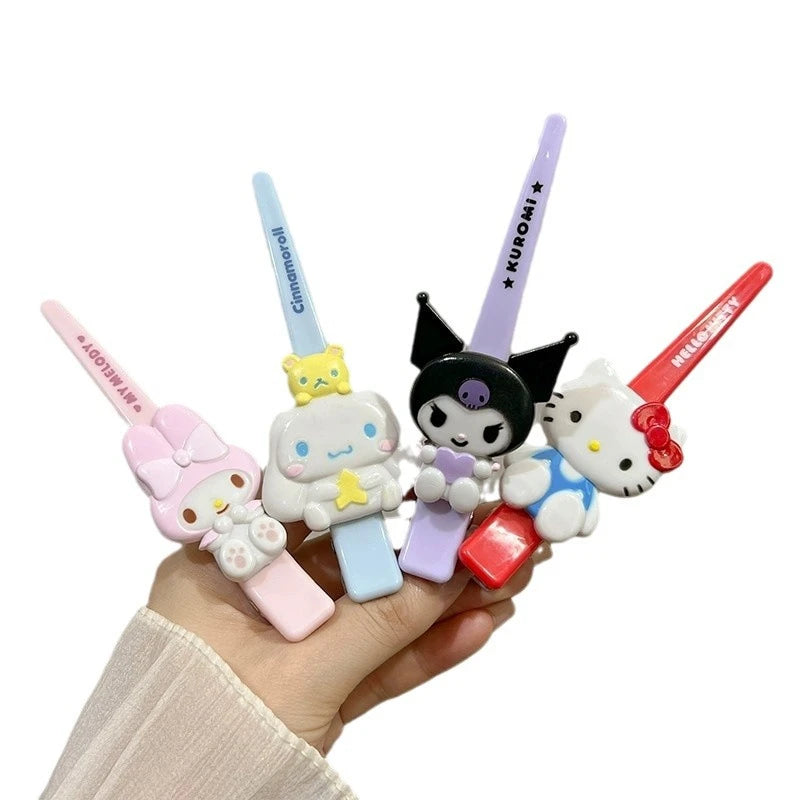 Sanrio Hello Kitty Hairpins Pin Cute Anime Cartoon Kuromi Cinnamoroll My Melody Barrettes Kawaii Hair Accessories Holiday Gifts