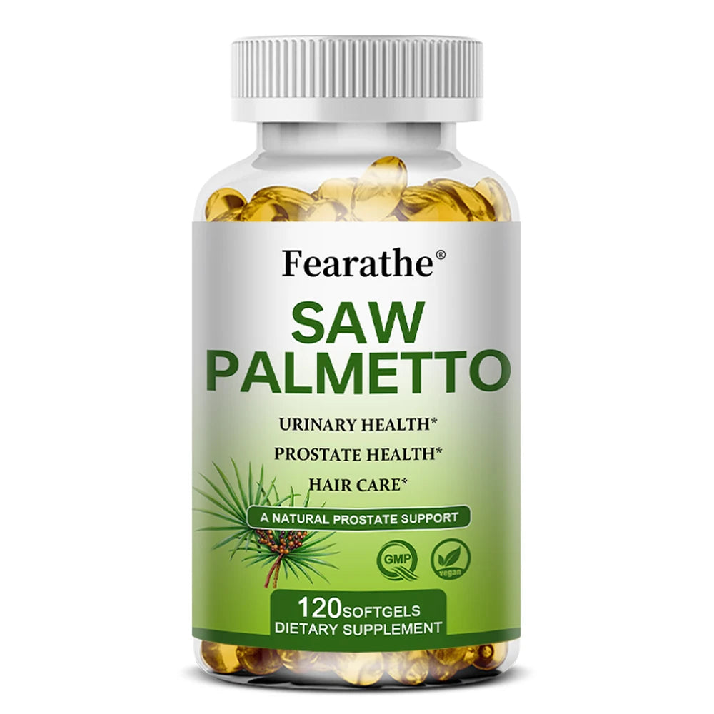 Saw Palmetto 500 mg Prostate Supplements Urinary and Prostate Health, Hair Care and Hair Loss Capsules