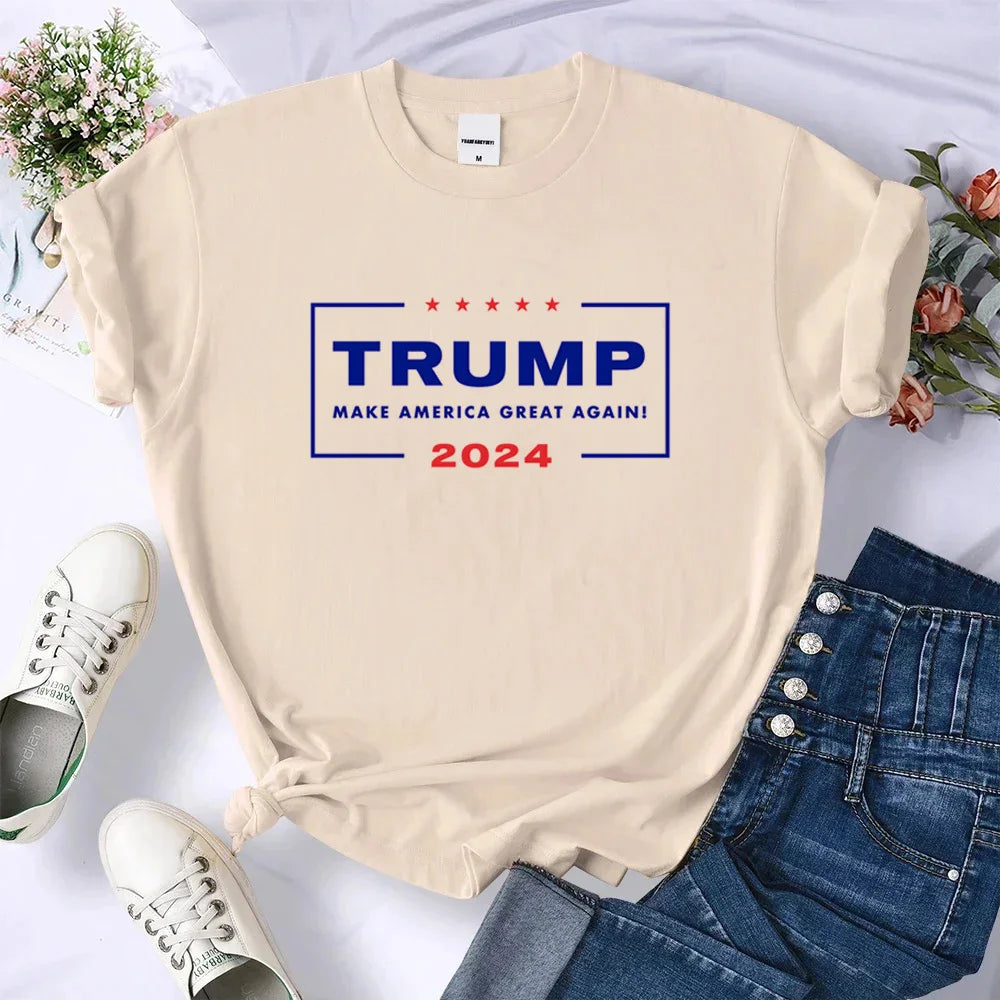 Make America Great Again top tees female Psychedelic anime streetwear top tees Grunge hip hop 80s Digital graphic streetwear