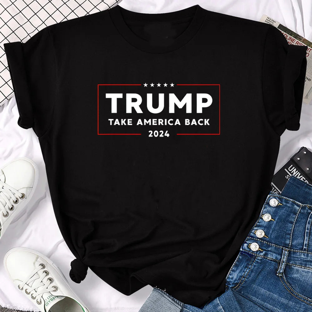 Make America Great Again top tees female Psychedelic anime streetwear top tees Grunge hip hop 80s Digital graphic streetwear