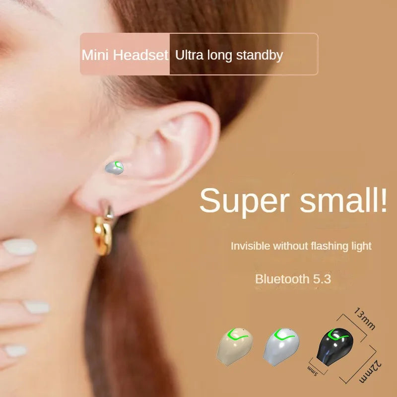 Mini Invisible Bluetooth 5.3 Earphone True Wireless In-Ear Gaming Headphones HIFI Stereo Noise Reduction Earbuds For XIAOMI