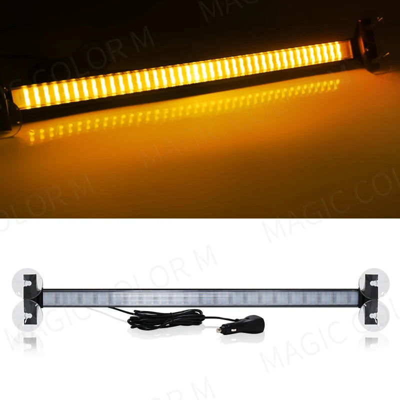 LED Strobe Police Lights For Auto Emergency Grill Warning Lamp 80 led Windshield Bar Traffic Advisor Flashlight Car Accessories