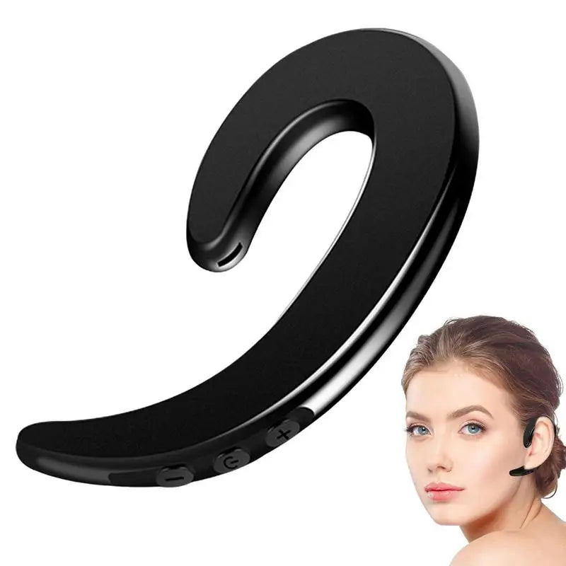 Wireless Blutooth Bone Conduction 3D Stereo Sweat-resistant Earhook with Mic Car Driver Earphone Noise Cancelling Headphone